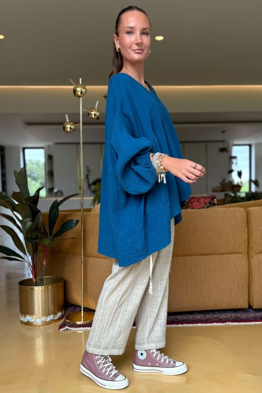 Made in Italy Santos Artist Smock Lagoon